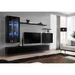 SWITCH XII hanging wall unit, black gloss