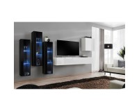 מזנון לסלון SWITCH XIII, שחור מבריק עם לבן image