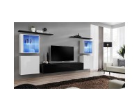 מזנון לסלון SWITCH XIV, לבן מבריק עם שחור image
