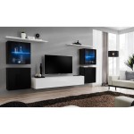 מזנון לסלון SWITCH XIV, שחור מבריק עם לבן