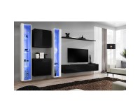 מזנון לסלון SWITCH XVI, לבן מבריק עם שחור מזנון לסלון SWITCH XVI, לבן מבריק עם שחור