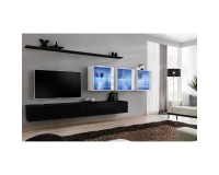 מזנון לסלון SWITCH XVII, שחור מבריק עם לבן