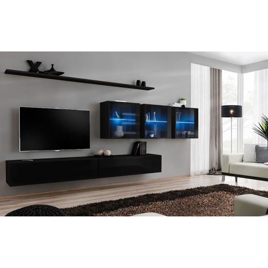 מזנון לסלון SWITCH XVII, שחור מבריק מזנון לסלון SWITCH XVII, שחור מבריק image