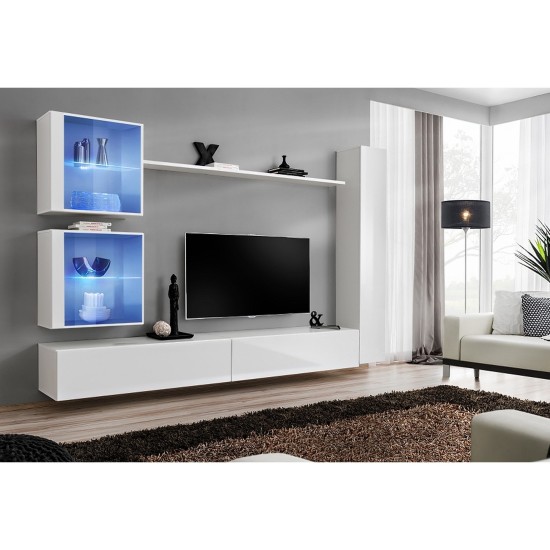 מזנון לסלון SWITCH XVIII, לבן מבריק מזנון לסלון SWITCH XVIII, לבן מבריק