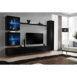 SWITCH XVIII hanging wall unit, black gloss