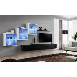 SWITCH XX hanging wall unit, white gloss with black