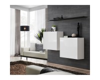 Hanging chest SWITCH SB1, white gloss with black image