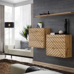 Hanging chest SWITCH SB1, Wotan oak, slatted
