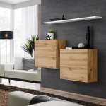 Hanging chest SWITCH SB1, Wotan oak with white