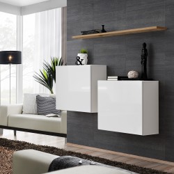 Hanging chest SWITCH SB1, white gloss with Wotan oak Hanging chest SWITCH SB1, white gloss with Wotan oak