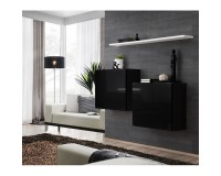 Hanging chest SWITCH SB1, black gloss with white Furniture, Living Room Furniture, Furniture Wall Units, Organizational Furniture, Modern Furniture Wall Units, Modular Furniture, Chest of Drawers, Chest Of Drawers, Collection SWITCH image