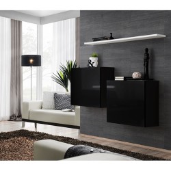 Hanging chest SWITCH SB1, black gloss with white