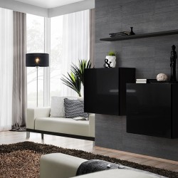 Hanging chest SWITCH SB1, black gloss