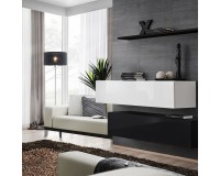 Hanging chest SWITCH SB2, white gloss with black image