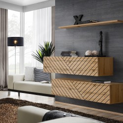 Hanging chest SWITCH SB2, Wotan oak, slatted