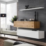 Hanging chest SWITCH SB2, Wotan oak with white