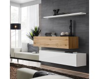 Hanging chest SWITCH SB2, Wotan oak with white image