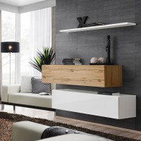 Hanging chest SWITCH SB2, Wotan oak with white