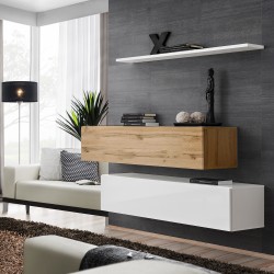 Hanging chest SWITCH SB2, Wotan oak with white