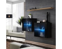 Showing image for Hanging display cabinets SWITCH SB3, black gloss with Wotan oak Hanging display cabinets SWITCH SB3, black gloss with Wotan oak Furniture, Living Room Furniture, Furniture Wall Units, Organizational Furniture, Modern Furniture Wall Units, Modular Furniture, Chest of Drawers, Showcases Modern, Chest Of Drawers, Display Cabinets For The Living Room, Collection SWI