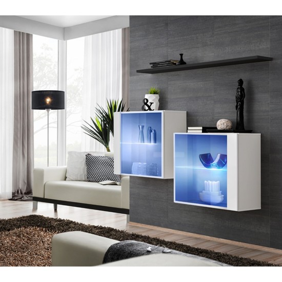 ויטרינות תלויות SWITCH SB3, לבן מבריק עם שחור image