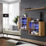Hanging display cabinets SWITCH SB3, Wotan oak
