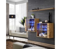 Hanging display cabinets SWITCH SB3, Wotan oak image
