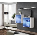 Hanging display cabinets SWITCH SB3, white gloss