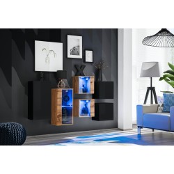 הרכב תלוי SWITCH SB4, שחור מבריק עם אלון Wotan