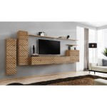 מזנון לסלון SWITCH I, אלון Wotan, חזיתות למלה