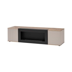 Television unit with a bio fireplace CATALINA