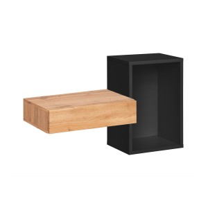 EASY type 02 wall shelves with a drawer, matt black