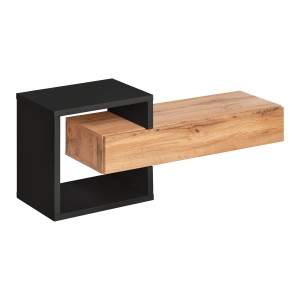 EASY type 03 wall shelves with a through drawer, matt black