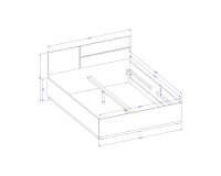 CROSS Bed 160, White image