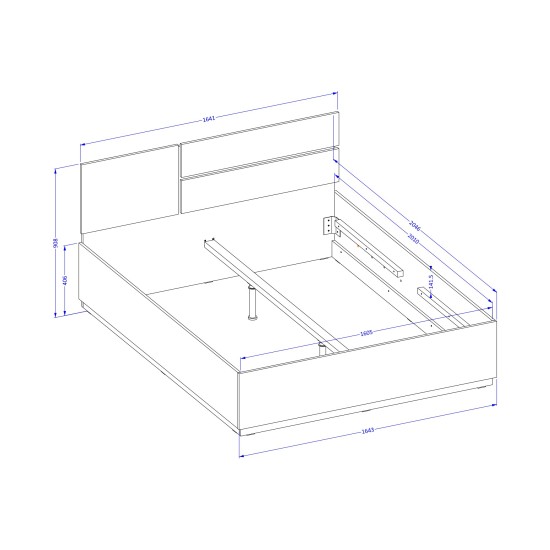 CROSS Bed 160, White image