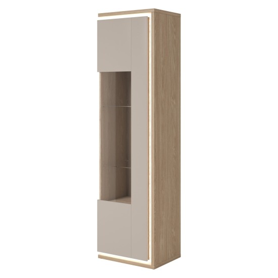 DORE Display Cabinet 55 cm, Single Door Furniture, Living Room Furniture, Modular Furniture, Showcases Modern, Display Cabinets For The Living Room, Fast Delivery, Showcases, Dressers image