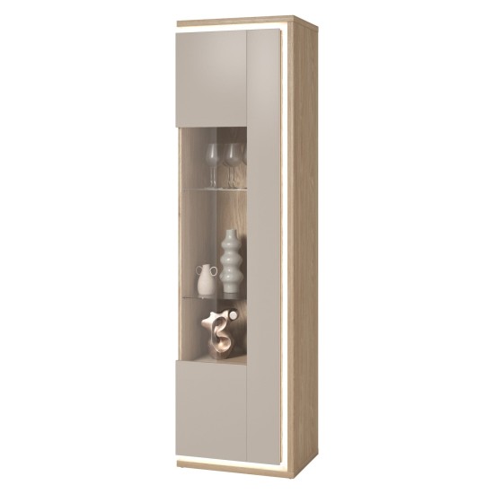 DORE Display Cabinet 55 cm, Single Door Furniture, Living Room Furniture, Modular Furniture, Showcases Modern, Display Cabinets For The Living Room, Fast Delivery, Showcases, Dressers image