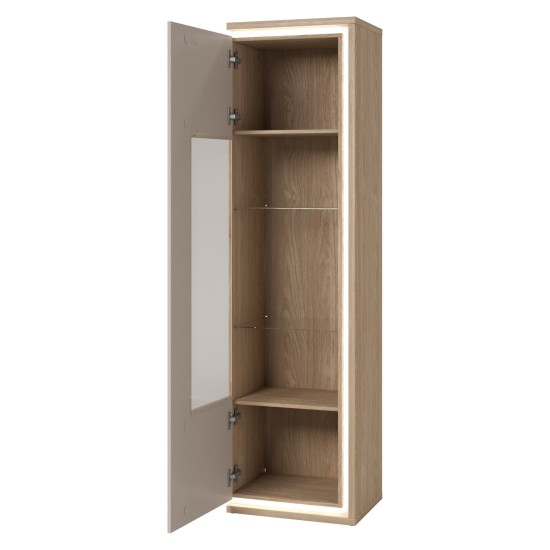 DORE Display Cabinet 55 cm, Single Door Furniture, Living Room Furniture, Modular Furniture, Showcases Modern, Display Cabinets For The Living Room, Fast Delivery, Showcases, Dressers image