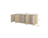Комод TATAMI 4D, 221 см, дуб Baltic Dune