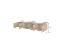 מזנון טלוויזיה TATAMI באורך 221 בגוון אלון Baltic Dune