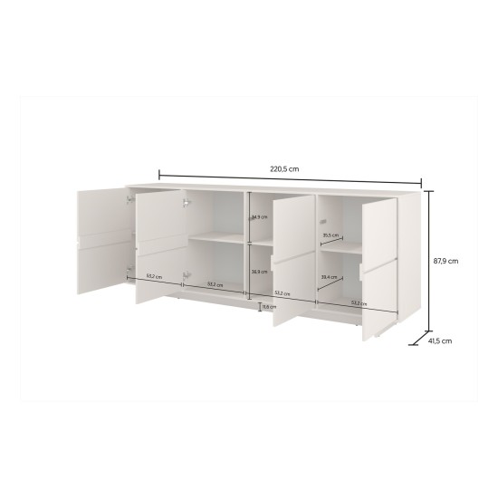 Комод TATAMI 4D, 221 см, кашемир Комод TATAMI 4D, 221 см, кашемир