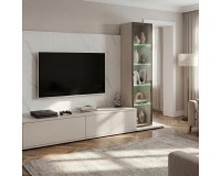 Стенка GLAM I 240 см с витриной и подсветкой