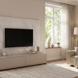 Стенка GLAM 180 см, кашемир и белый мрамор