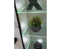 GLAM Media Wall 180 cm, Cashmere and White Marble