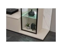 GLAM Media Wall 180 cm, Cashmere and White Marble