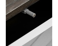 NOIR II Media Wall 160 cm, Graphite Oak and White Stone