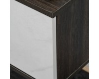 NOIR II Media Wall 160 cm, Graphite Oak and White Stone