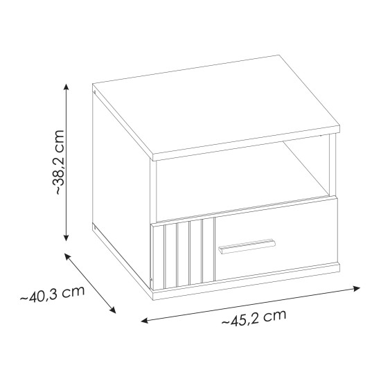 SIGMA Bedside Table 45 cm