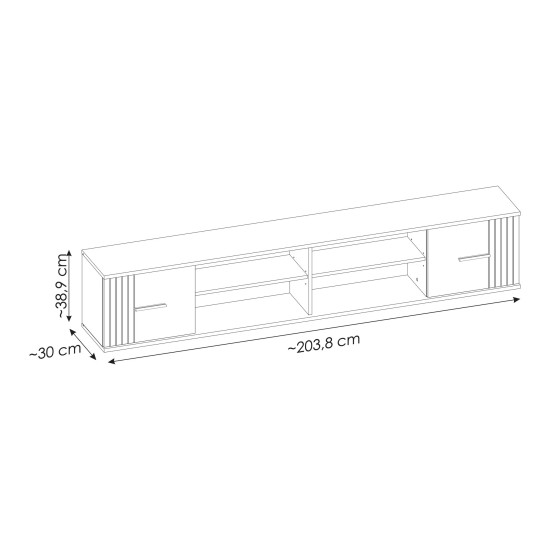 SIGMA Wall Shelf Unit 204 cm