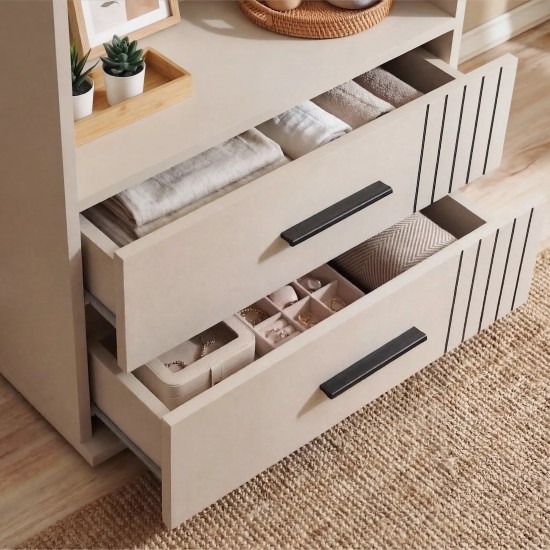 SIGMA Shelf Unit 60 cm, Three Shelves and Two Drawers